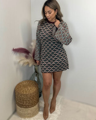 TOP NOTCH SWEATER DRESS - SHOPEGLAMOR