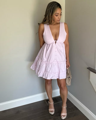 EMMA RUFFLED MINI DRESS - SHOPEGLAMOR