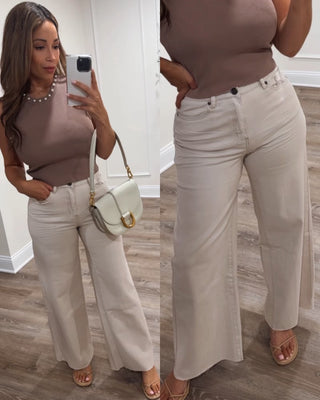 CHAI LATTE HIGH WAISTED PANTS