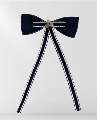 BLACK BOW PIN