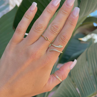 GOLD SNAKE RING - SHOPEGLAMOR