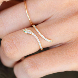 GOLD SNAKE RING - SHOPEGLAMOR